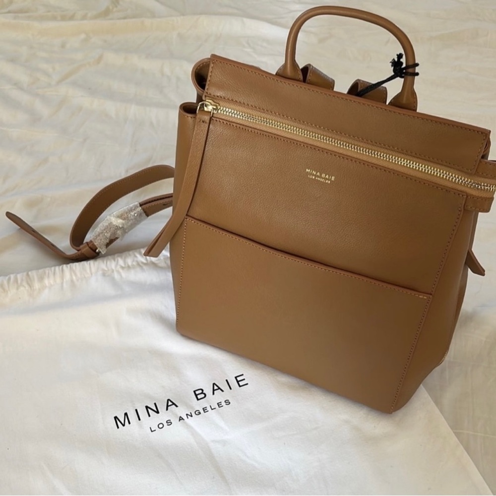 Mina Baie Harper Mini Backpack Tan
